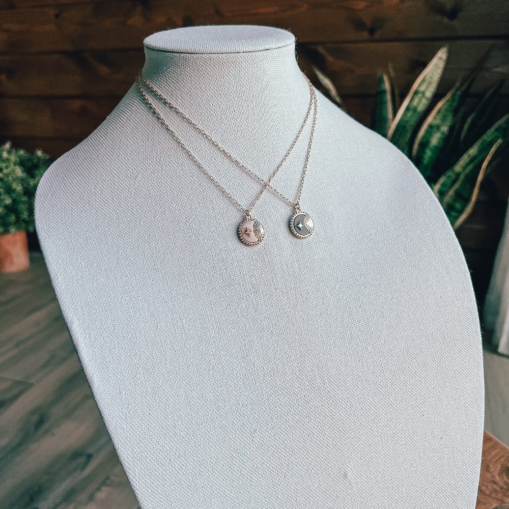 THE CELESTE CHARM NECKLACE GRAY